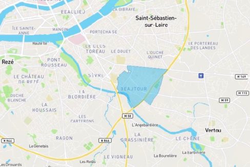 Plan quartier Beautour Vertou - Guerlais Immobilier, agent immobilier à Saint Sébastien sur Loire
